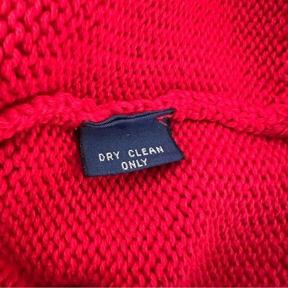Polo by Ralph Lauren Men´s Vibrant Red Crewneck Knit Sweater Crewneck